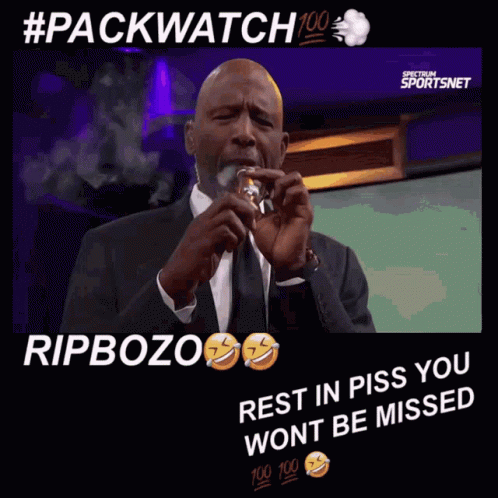 Man In Suit Smoking Cigarette Rip Bozo Rest In Pis GIF