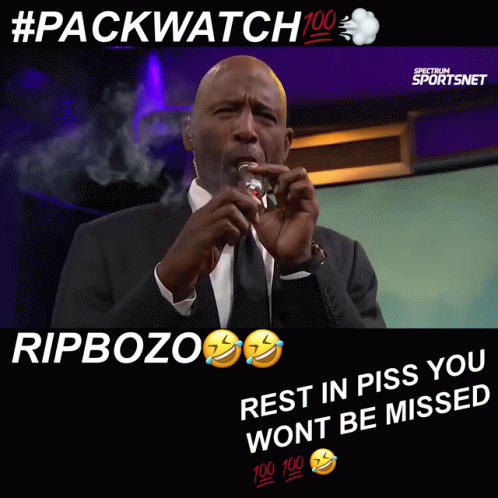 Man In Suit Smoking Cigarette Saying Rip Bozo GIF