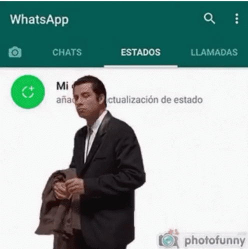 Man In Suit Standing In Front Of WhatsApp GIF