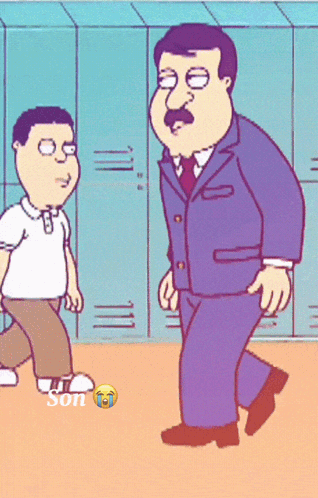 Man in Suit Standing Next to Boy with Son