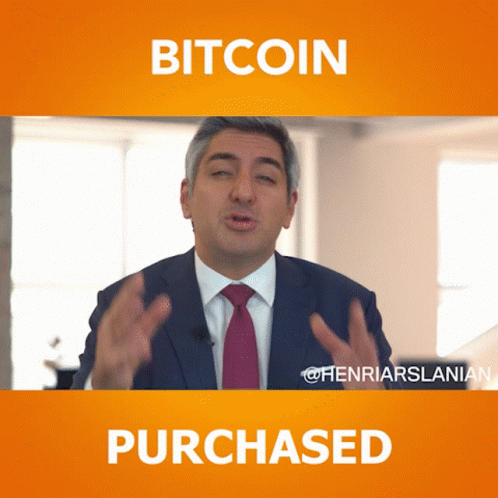 Man in Suit Talking About Bitcoin