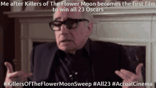 Man In Suit Talking About Killers Of The Flower Moon GIF