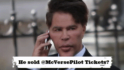 Man In Suit Talking On Cell Phone He Sold @Mcverse Pilot Tickets GIF
