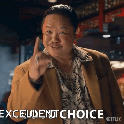 Man in Suit Thumbs Up Excellent Choice Netflix