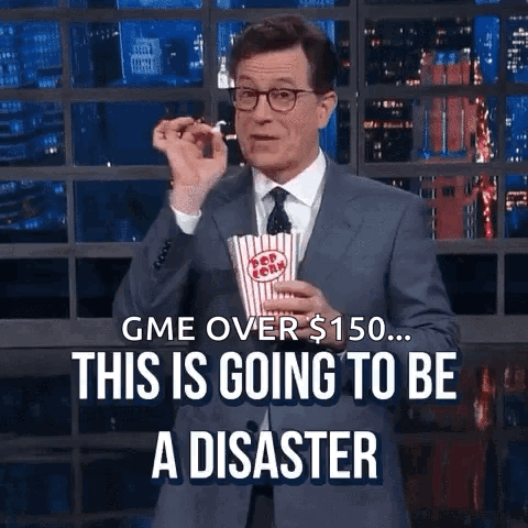 Man in Suit Tie Saying GME Over $150