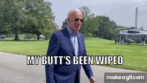 Man in Suit Walking Down Road Saying My Butt's Been Wiped