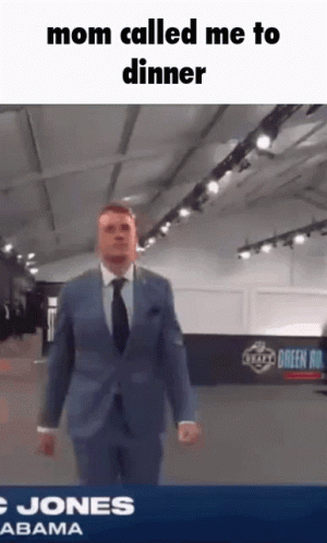 Man in Suit Walking Mom Called Me to Dinner