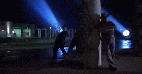 Man In Suit Walking Night Street GIF