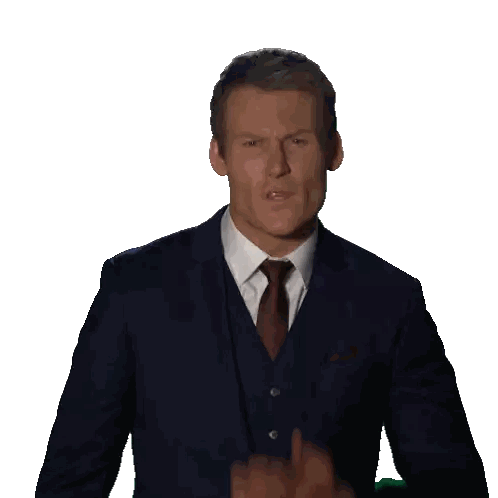 Man in Suit Waving