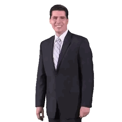 Man in Suit Waving in Front of Fox Deportes Logo