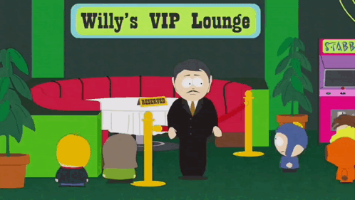 Man in Suit Willy's VIP Lounge