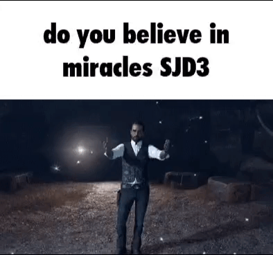 Man in Suit With Arms Outstretched Before Glowing Light
