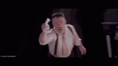 Man In Suit With Box Saying He's Back GIF