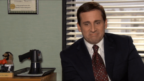 Man In Suit With Michael Scott Certificate GIF