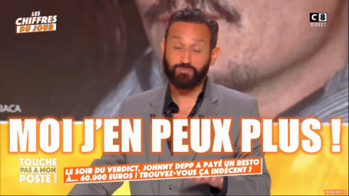 Man In Suit With Moi J'en Peux Plus Sign GIF