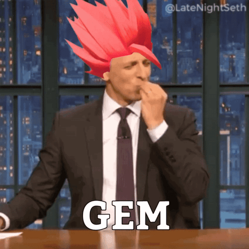 Man in Suit With Red Hair and Gem