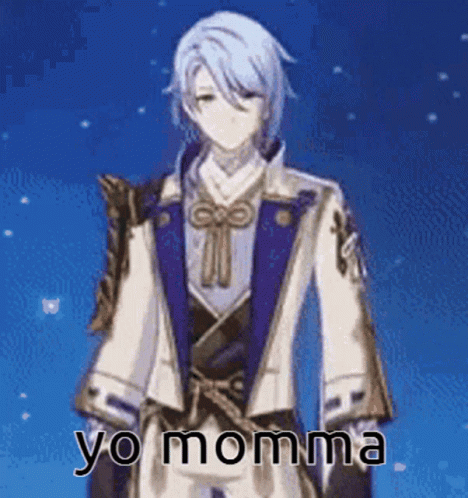 Man In Suit With Yo Momma Text GIF