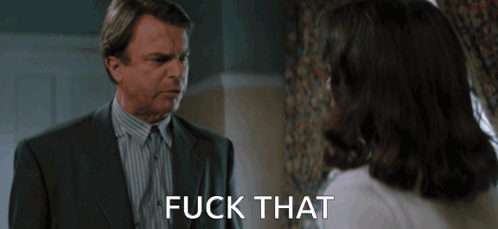 Man In Suit Yelling Fuck That At Woman GIF