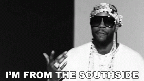 Man in Sunglasses and Bandana Says Southside