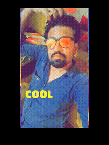 Man in Sunglasses and Blue Shirt Saying Cool