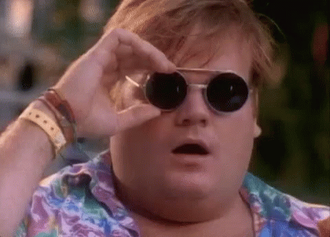 Man in Sunglasses and Colorful Shirt, Mouth Open