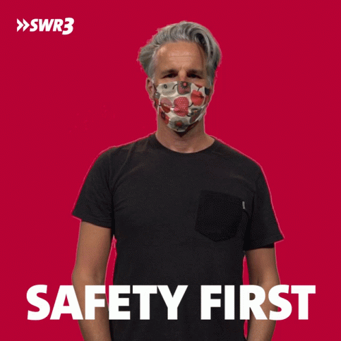 Man in Sunglasses and Face Mask Safety First