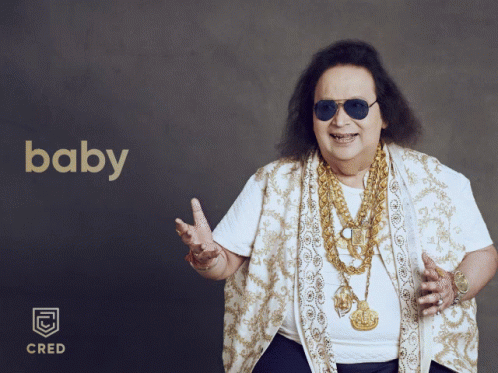 Man In Sunglasses And Gold Necklace With Baby Sign GIF
