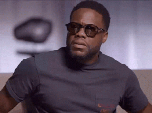 Man In Sunglasses And Grey T-Shirt Looking At Camera GIF