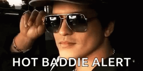 Man in Sunglasses and Hat Hot Baddie Alert