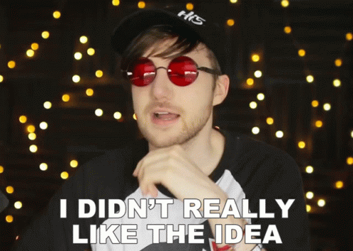 Man In Sunglasses And Hat Saying I Didn't Like Idea GIF
