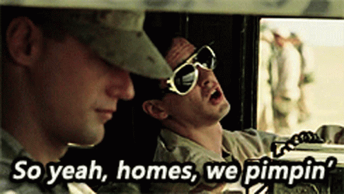 Man In Sunglasses And Hat Saying So Yeah Homes We Pimpin GIF