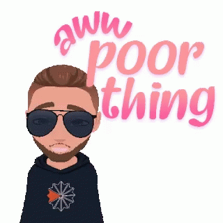 Man In Sunglasses And Hoodie Saying Aww Poor Thing GIF