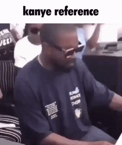 Man In Sunglasses And Kanye Shirt GIF