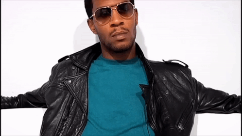 Man in Sunglasses and Leather Jacket