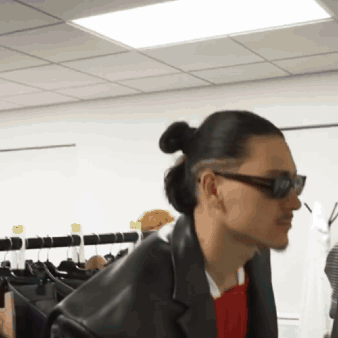 Man In Sunglasses And Man Bun GIF