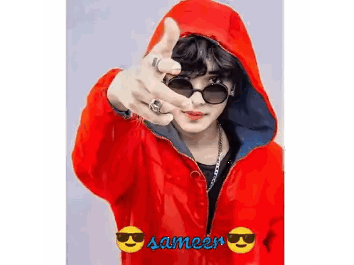 Man in Sunglasses and Red Jacket Saying Sameen