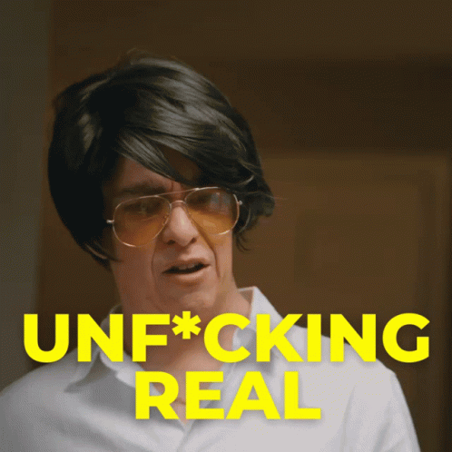 Man In Sunglasses And Wig Unfucking Real GIF