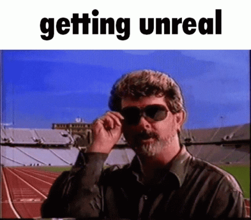 Man In Sunglasses Before Stadium Saying Getting Unreal GIF