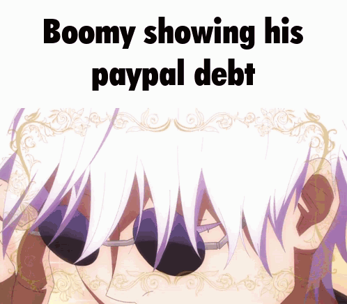 Man in Sunglasses Boomy Paypal Debt