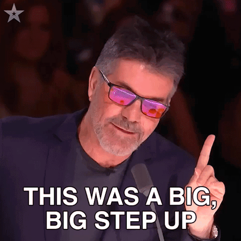 Man in Sunglasses Saying Big Step Up