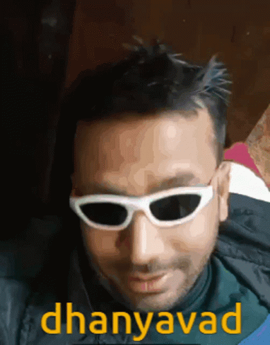 Man In Sunglasses Saying Dhanyavad GIF