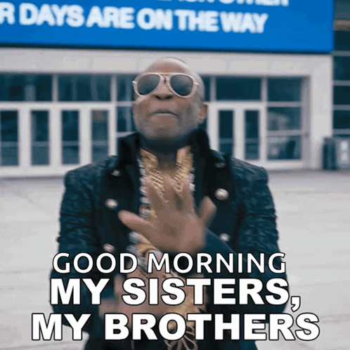 Man in Sunglasses Saying Good Morning