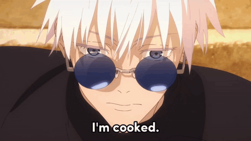 Man in Sunglasses Saying I'm Cooked