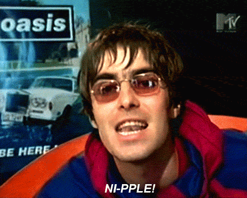 Man in Sunglasses Says Ni-pple Oasis Poster