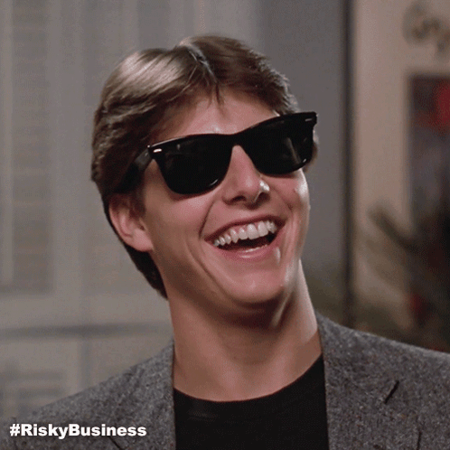 Man In Sunglasses Smiling #Riskybusiness GIF