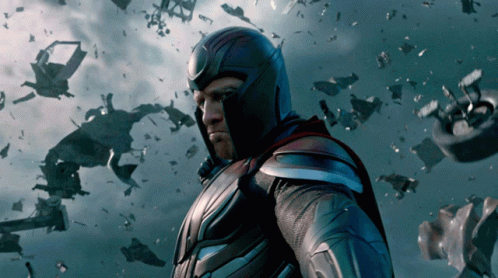Man In Superhero Costume In Storm GIF