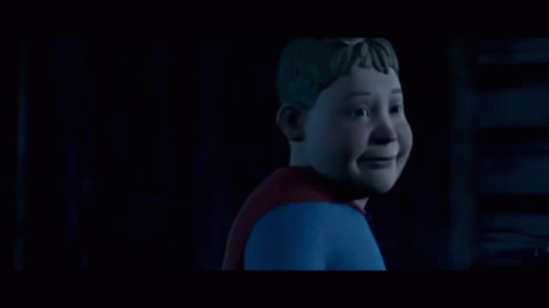 Man In Superhero Costume Looking Up In Dark GIF