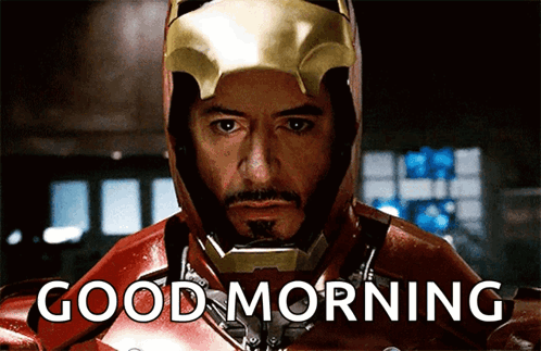 Man in Superhero Costume Saying Good Morning