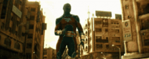 Man in Superhero Costume Walking