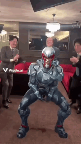 Man in Superhero Suit Dancing